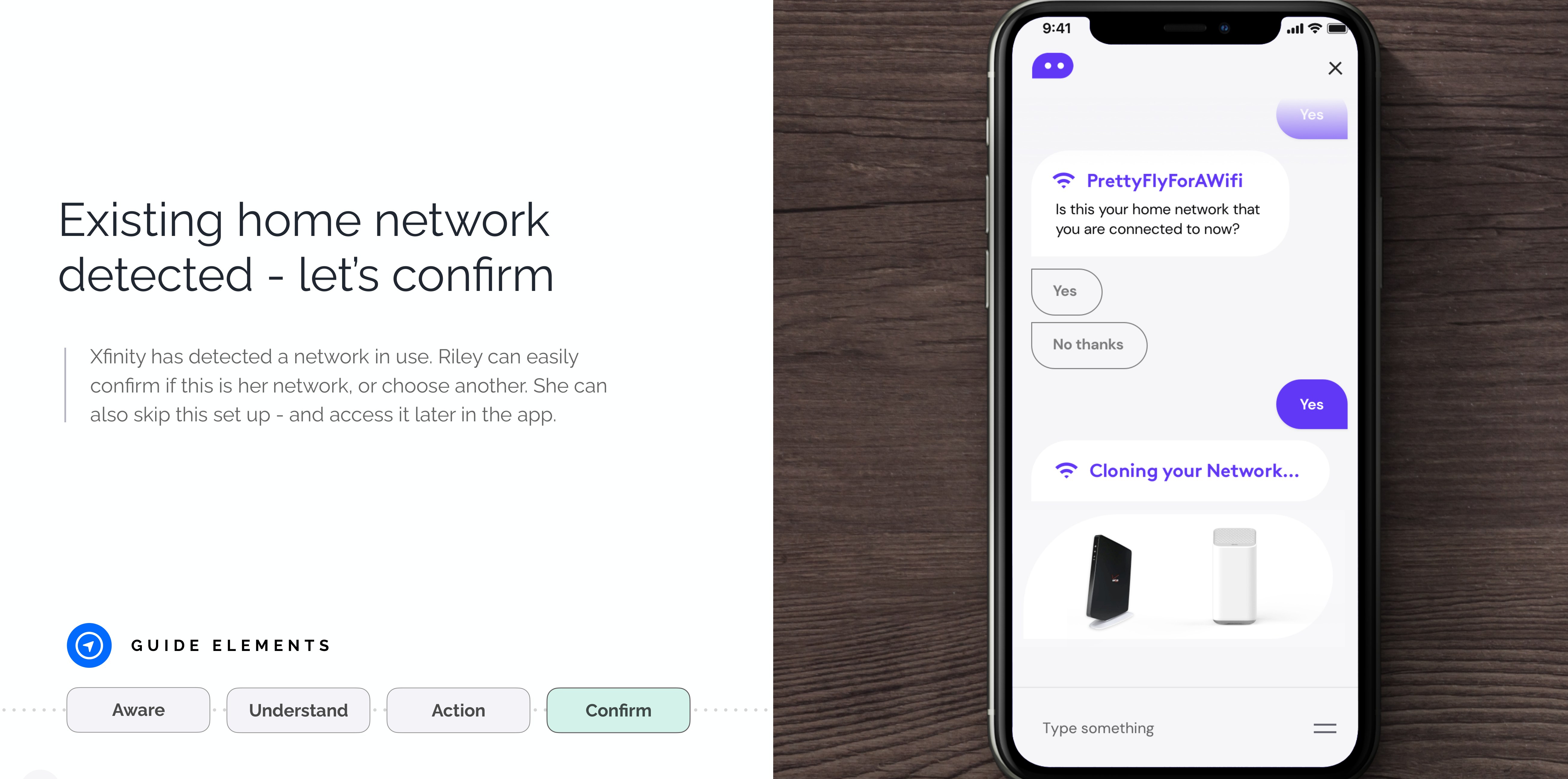 Existing home network detected, let us confirm
