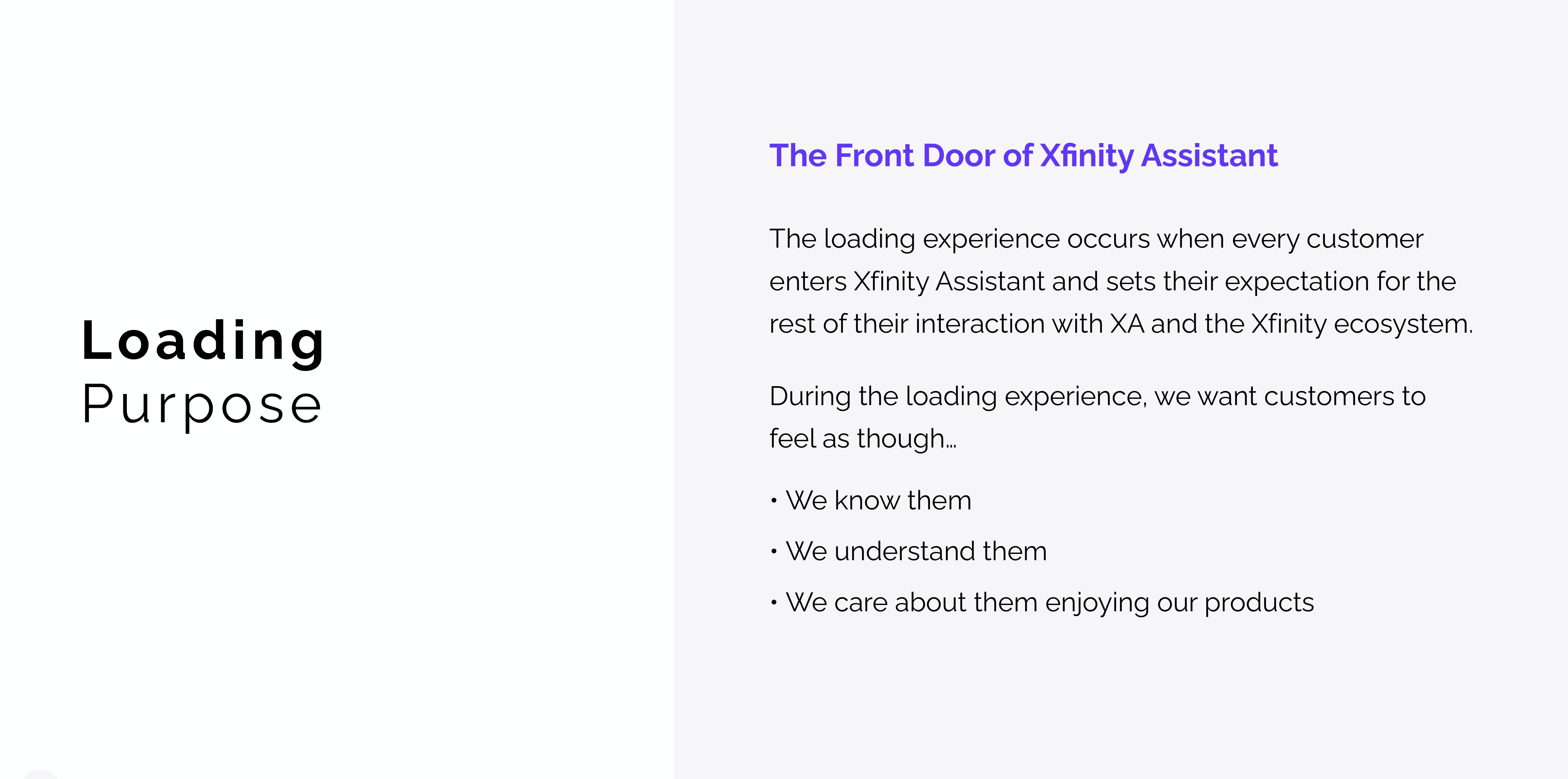 Loading purpose: the front door sets the expectation for the whole interaction