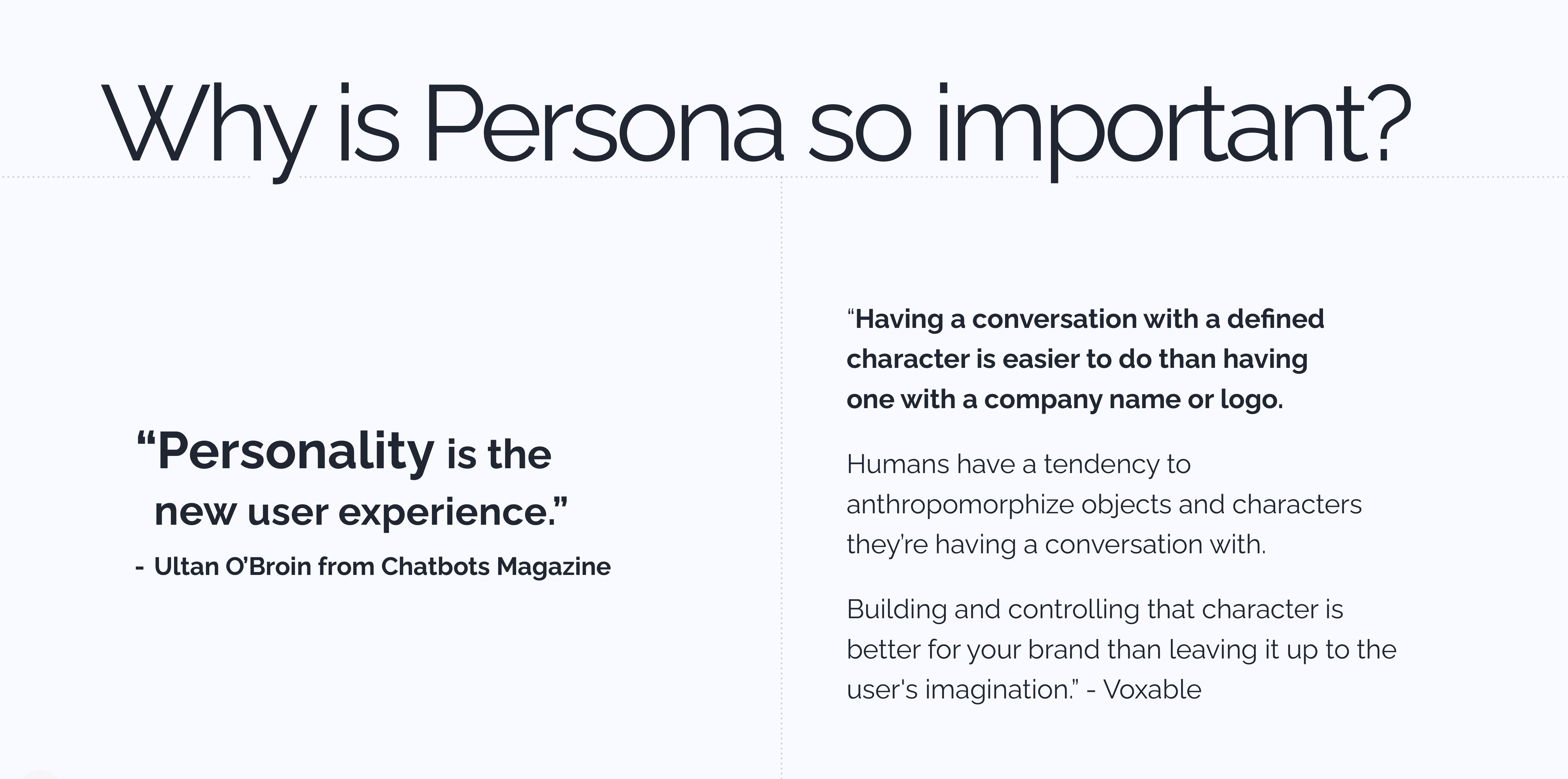 Why persona is important: personality is the new user experience