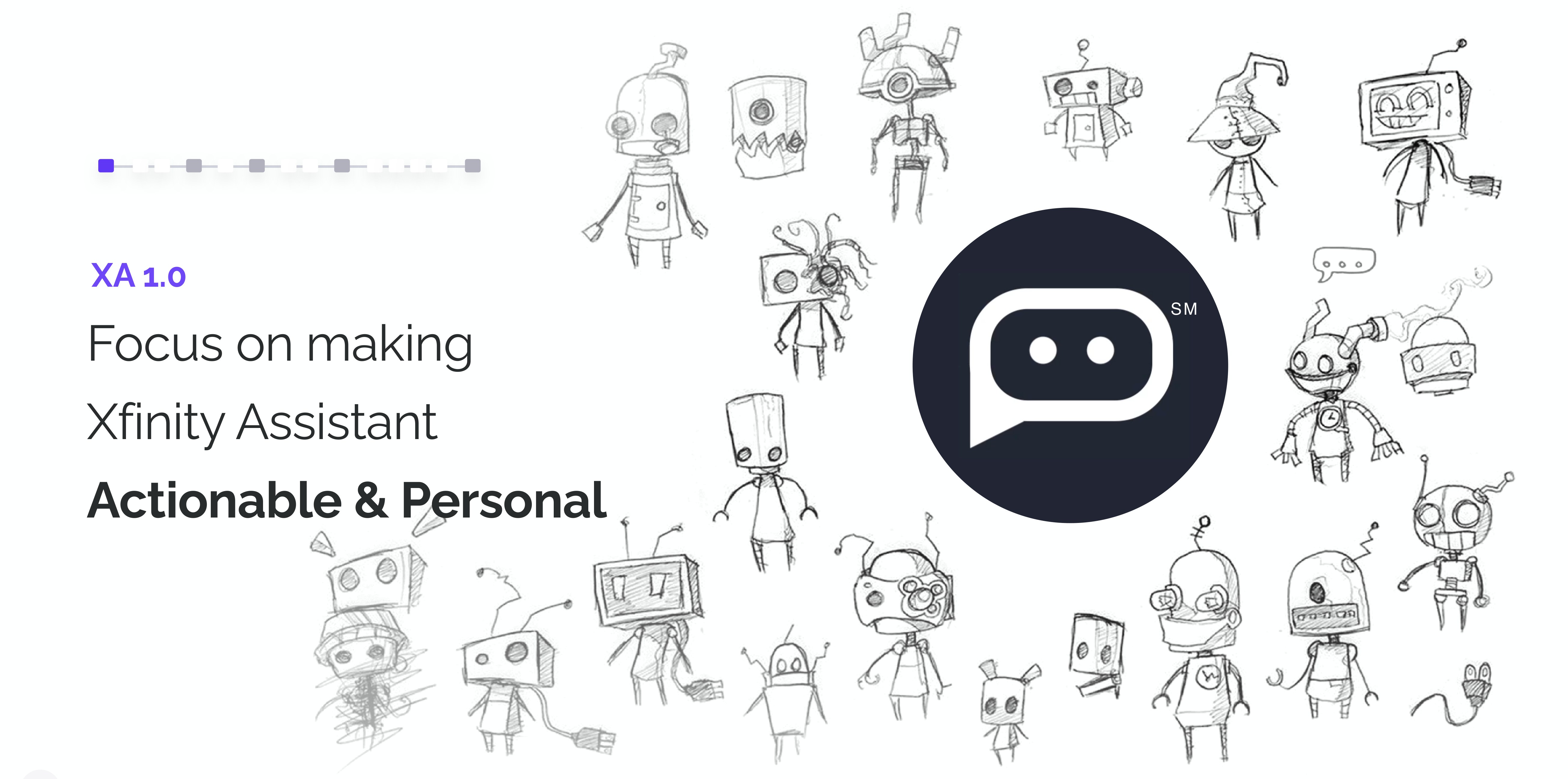 Early persona and character exploration sketches