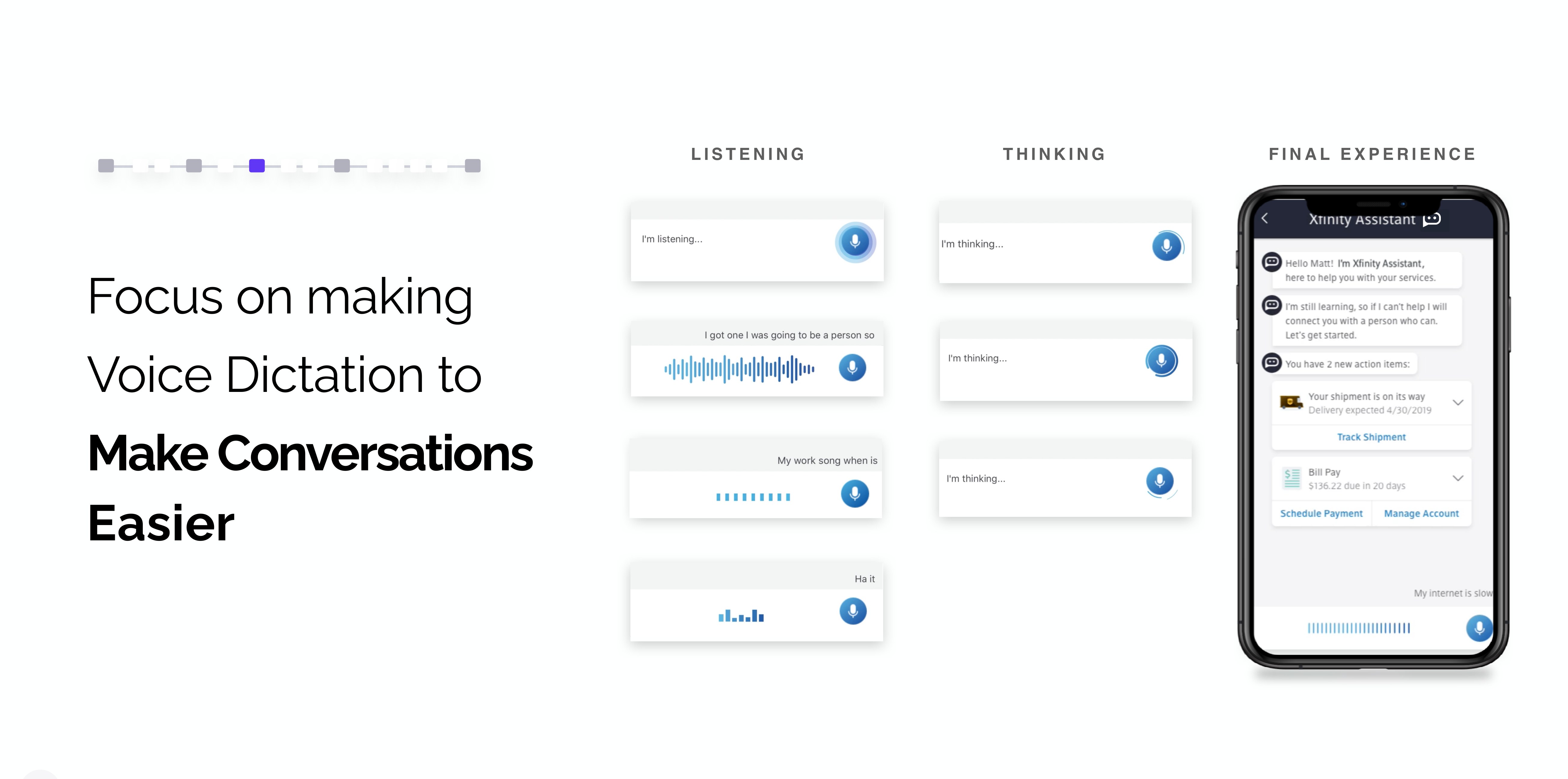 Voice dictation to make conversations easier